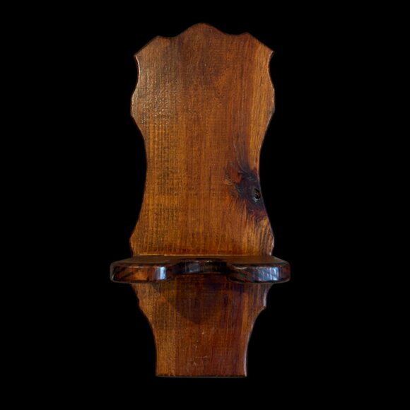 Other - Vintage Solid Wood Oil Lamp Wall Sconce/Holder